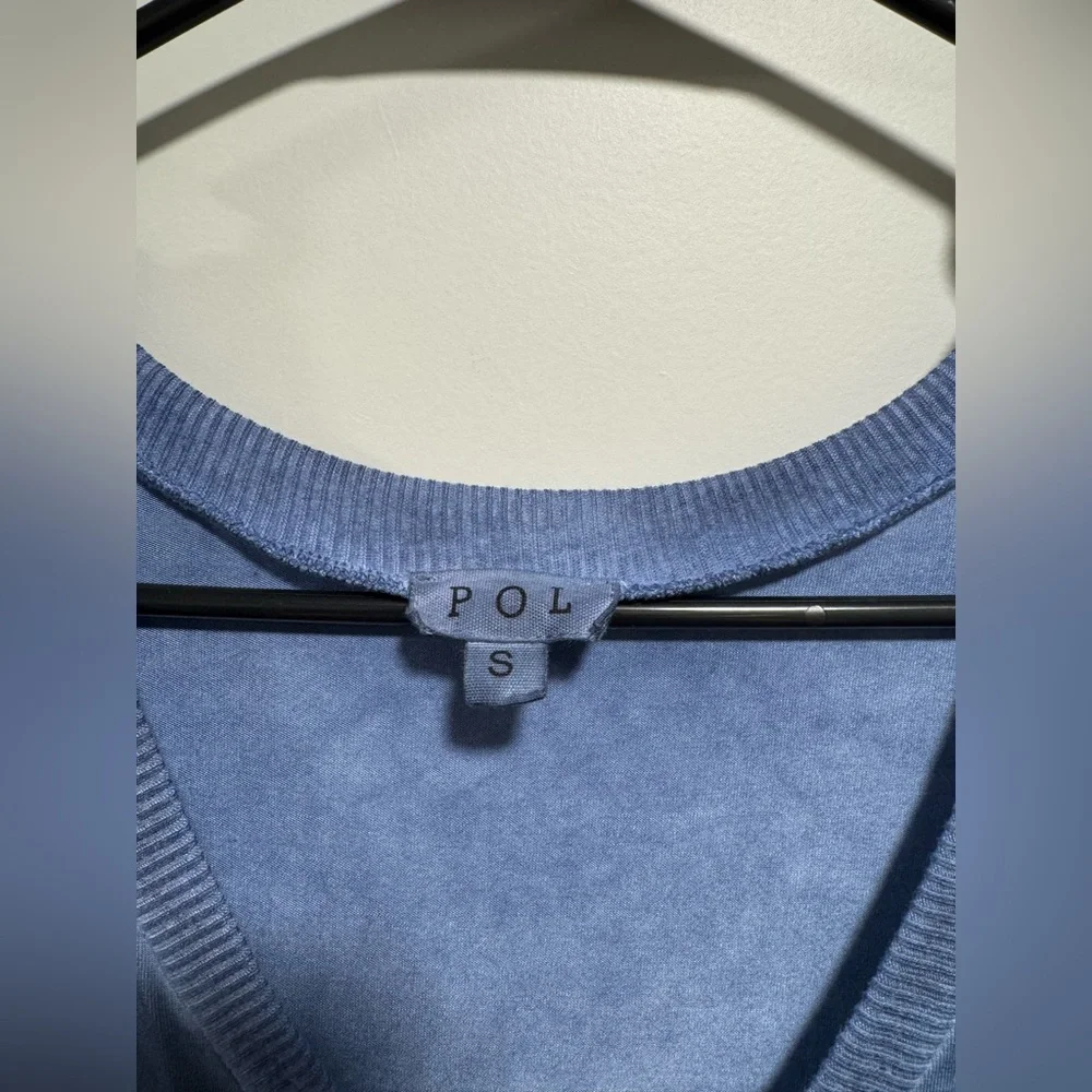 POL Short Sleeve Pocket Tee in BLUE - Picture 3 of 5